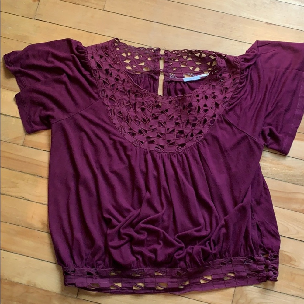 Great for fall, plum shirt
